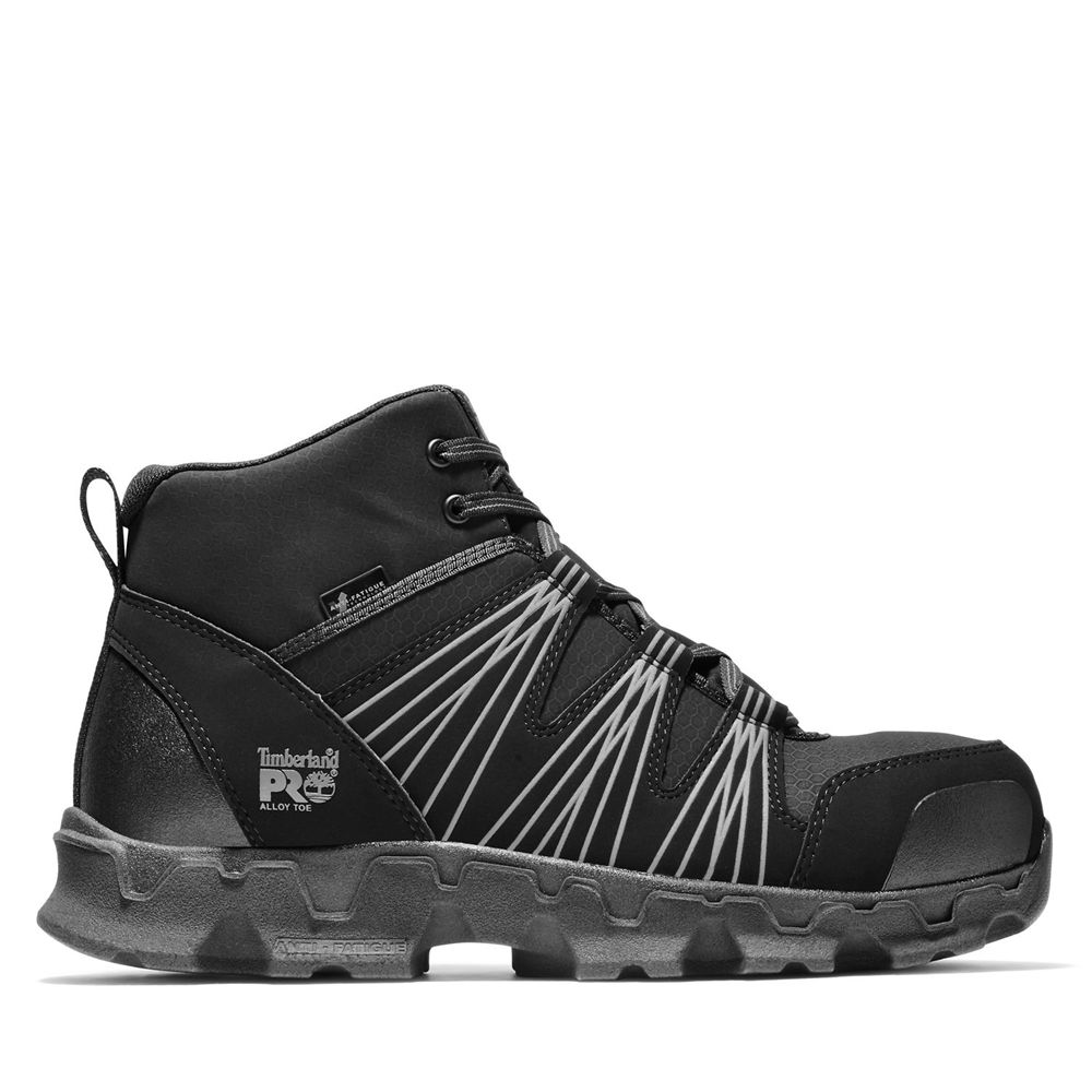 Timberland Μποτακια Εργασίας Ανδρικα Μαυρα - Pro® Powertrain Alloy Toe Esd Mid - Greece 2391456-LX